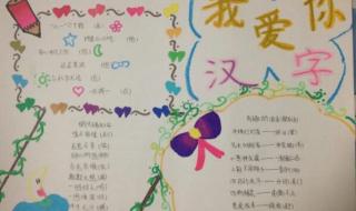 汉字手抄报简单又漂亮